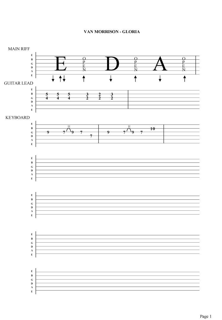 van-morrison-gloria-guitar-tab